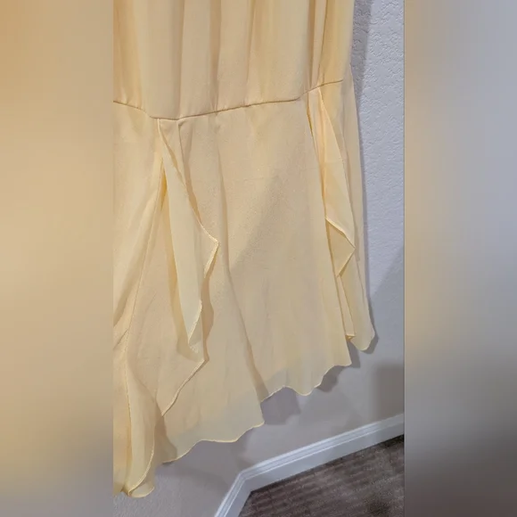 NWT WHBM Butter Yellow Halter Mini Dress - Picture 4 of 9